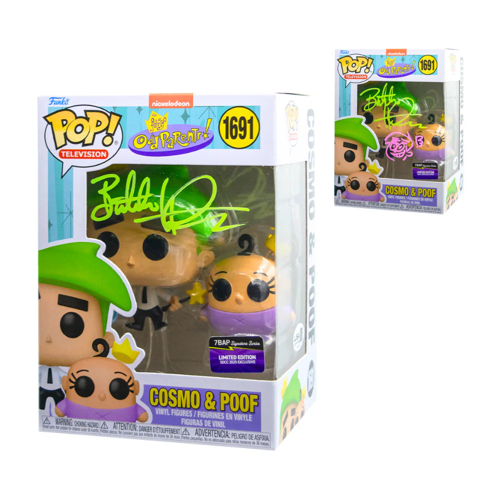 Cosmo & Poof - #1691 - Odd Parents - Signed By Butch Hartman - 7BAP Certified Funko Pop!