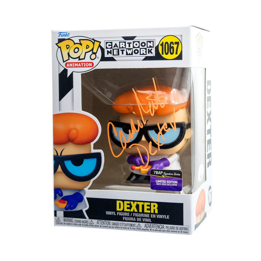 Dexter - #1607 - Funko Pop! - Animation - Cartoon Network - Signed By Candi Milo - 7BAP 50  PCS