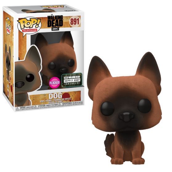 Dog - Flocked - #891 - Funko Pop! - The Walking Dead - Flocked - Supply Drop Exclusive