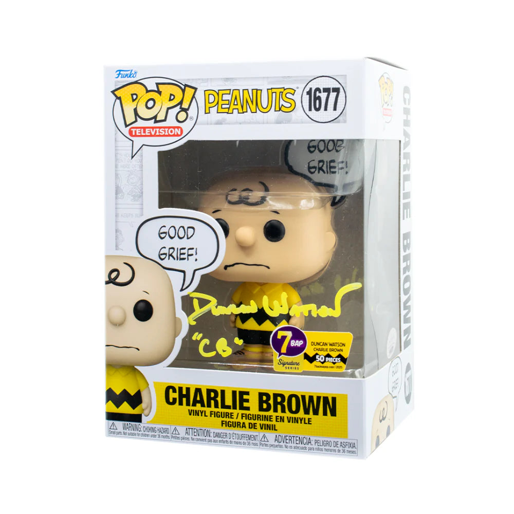 Charlie Brown - #1677 - Funko Pop! - Television - Peanuts - Signed By Duncan Watson - 7BAP - 50 PCS