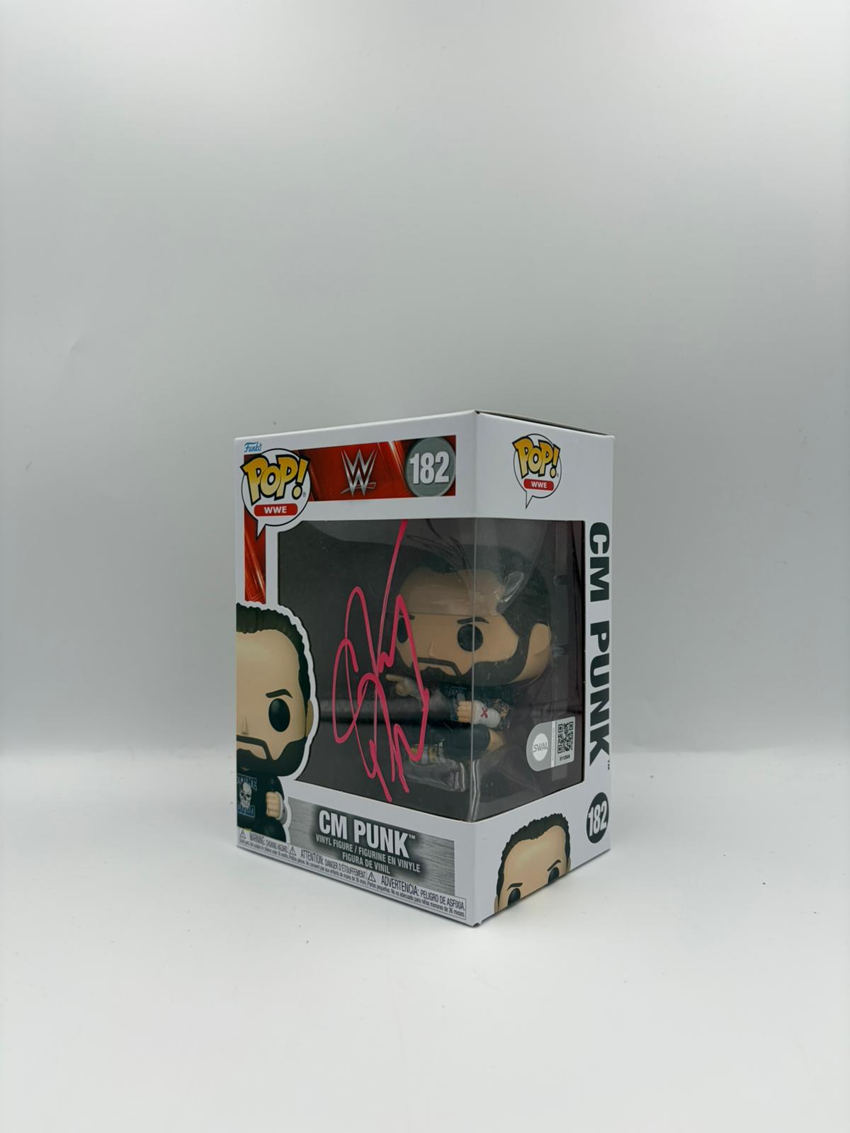 CM Punk - #182 - WWE - Signed By C M Punk- SWAU Certified Funko Pop!
