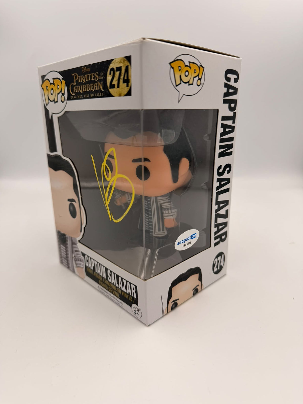 CAPTAIN SALAZAR - #274 - Funko Pop! - MOVIES - Pirates of the Caribbean - Signed by Javier Bardem - ACOA Certificate