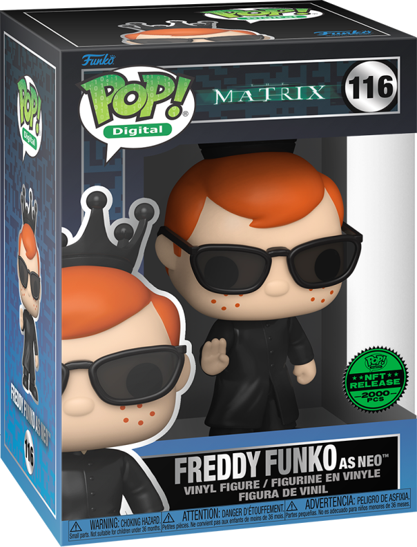 Freddy Funko As Neo - #116 - Funko Pop! -Digital - Matrix - Release 2000 Pcs