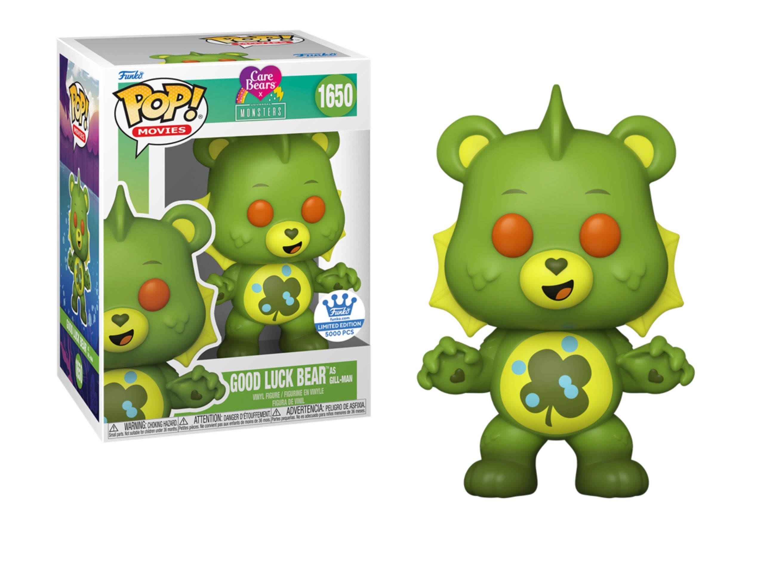 Good Luck Bear as Gill-Man- #1650 - Funko Pop! - Movies - Care Bears Monsters - Funko Limited Edition 5000 Pcs