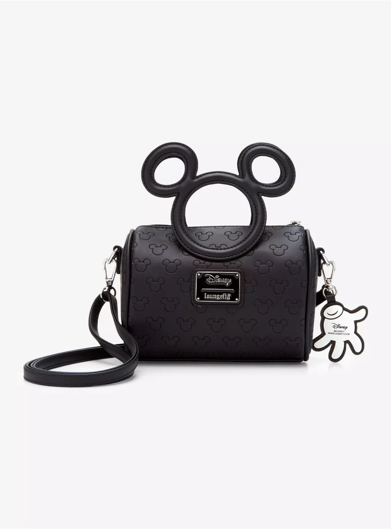 Disney Mickey Mouse Embossed Silhouettes Crossbody Bag with Charm - Loungefly