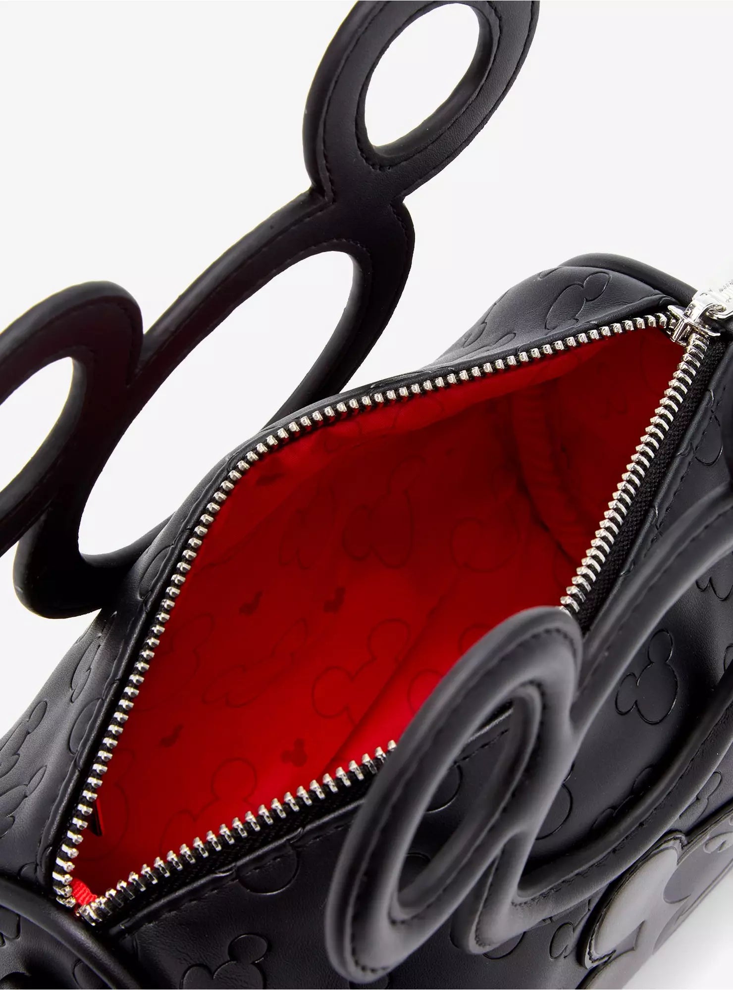 Disney Mickey Mouse Embossed Silhouettes Crossbody Bag with Charm - Loungefly