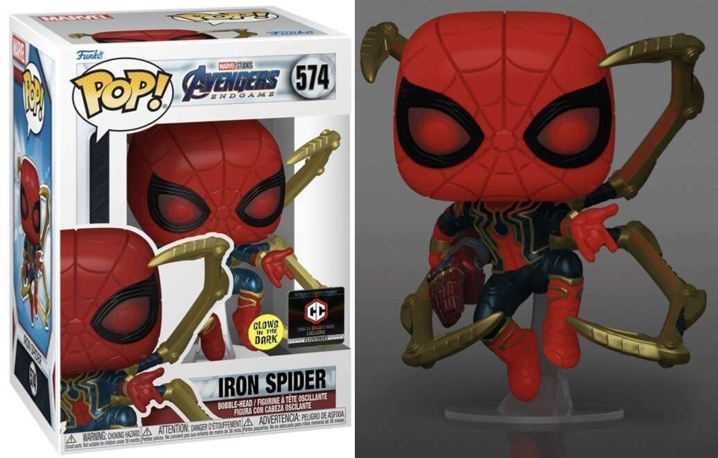 Iron Spider - #574 - Funko Pop! - Avengers Endgame - Avengers - GITD - CC Exclusive