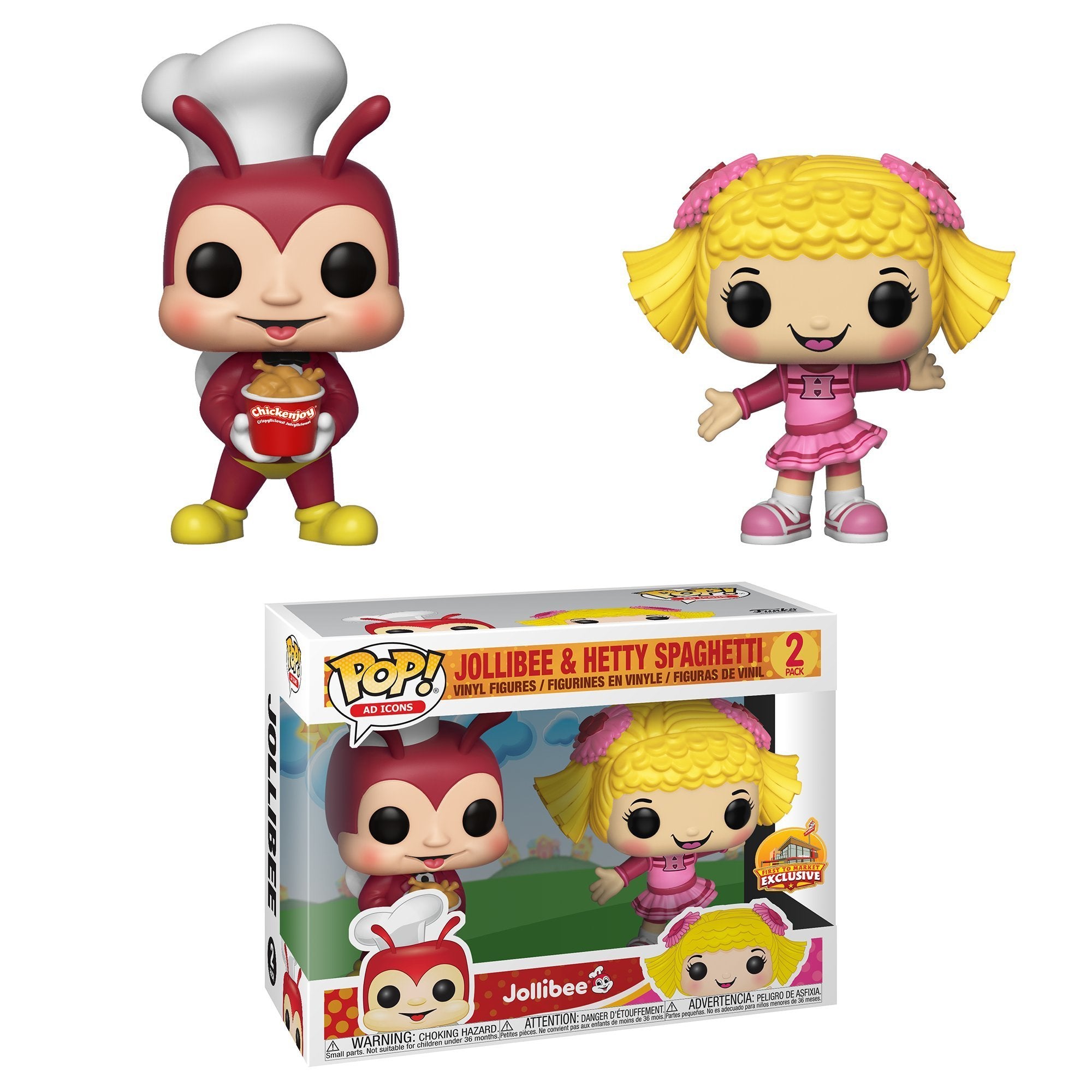 Jollibee & Hetty Spaghetti - 2 Pack - Funko Pop! - Jollibee - First to Market Exclusive