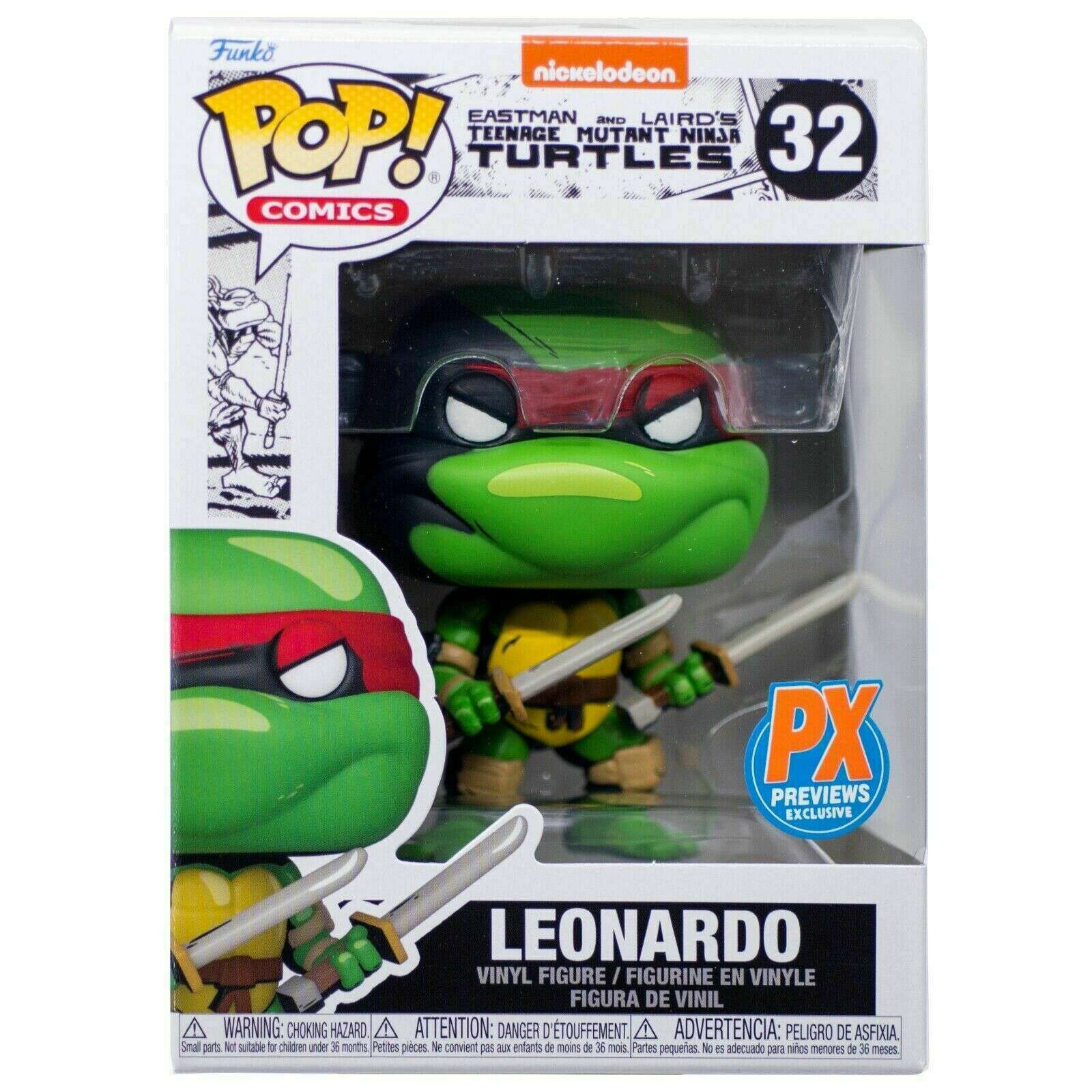 Leonardo - #32  - Funko Pop! - Comics - Nickelodeon - Teenage Mutant Hero Turtles - PX Previews