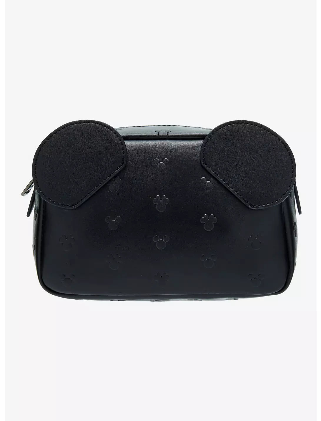 Disney Mickey and Minnie Mouse Black Debossed AOP Cosmetic Bag - Loungefly