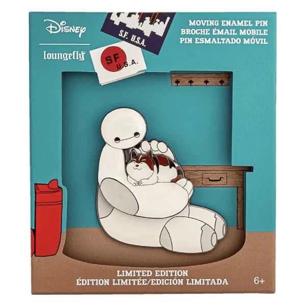 Disney Big Hero 6 Baymax & Mochi 3 Inch Pin Badge - Loungefly - Pin