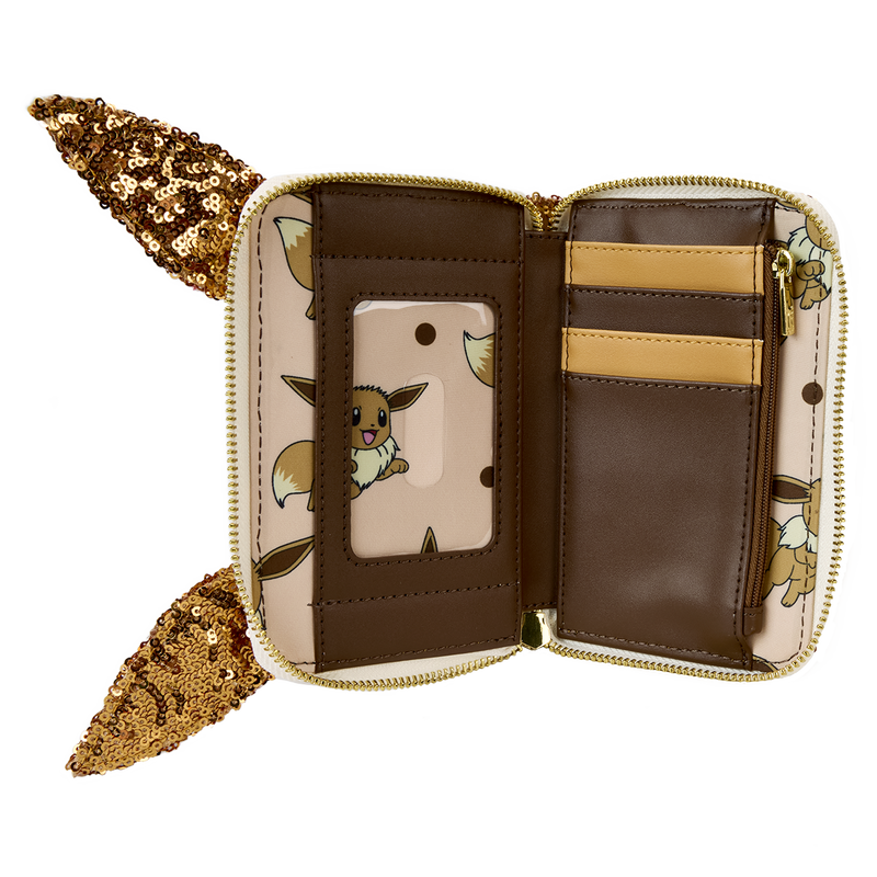 Pokémon Exclusive Eevee Sequin Cosplay Zip Around Wallet - Loungefly