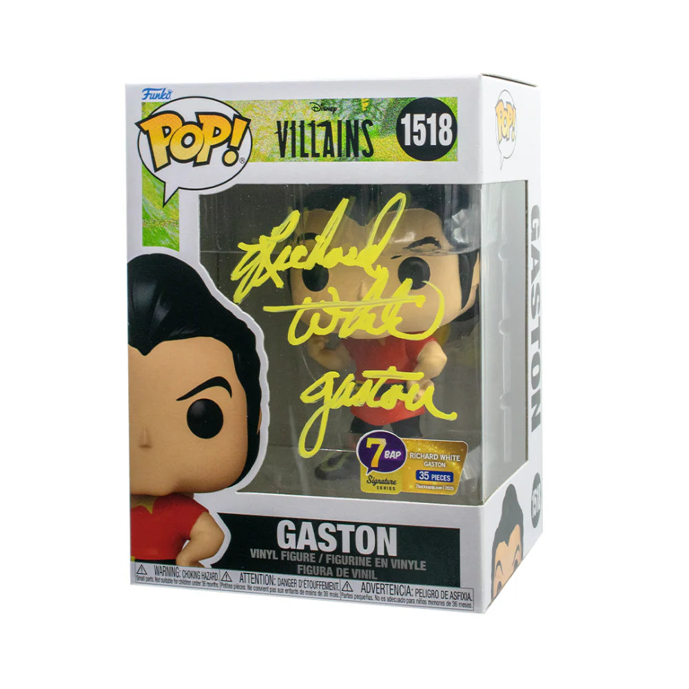 Gaston - #1518 - Funko Pop! - Disney - Villains - Signed By Richard White - 7BAP 35 PCS