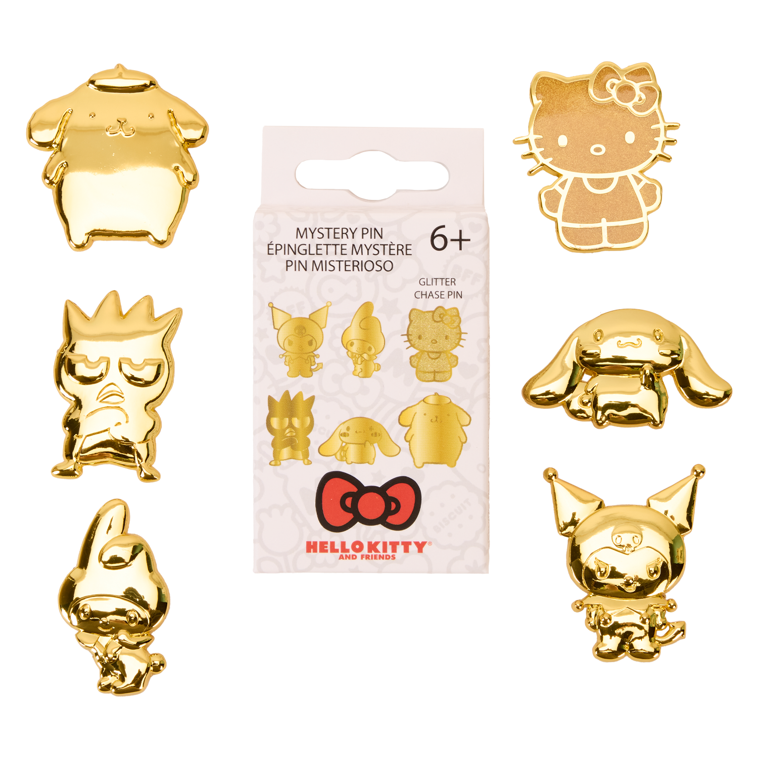 Sanrio 50th Anniversary Gold Blind Box Mystery Pin - Loungefly