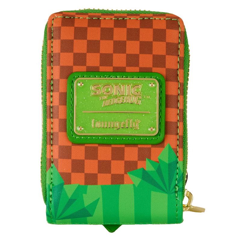 Sonic The Hedgehog Limited Edition Knuckles Emerald Glitter Accordion Wallet- Loungefly