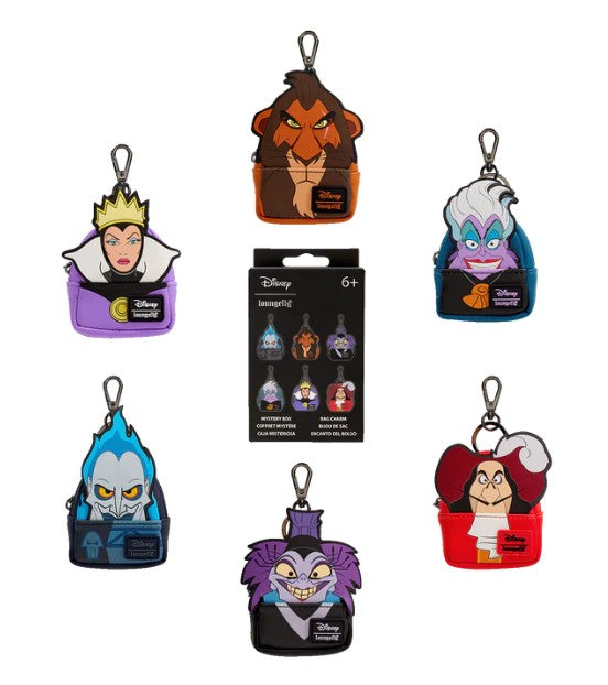 Disney Villains Mystery Box Backpack Keychains - Loungefly