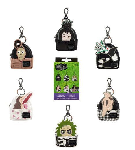 Beetlejuice Mystery Box Backpack Keychain - Loungefly