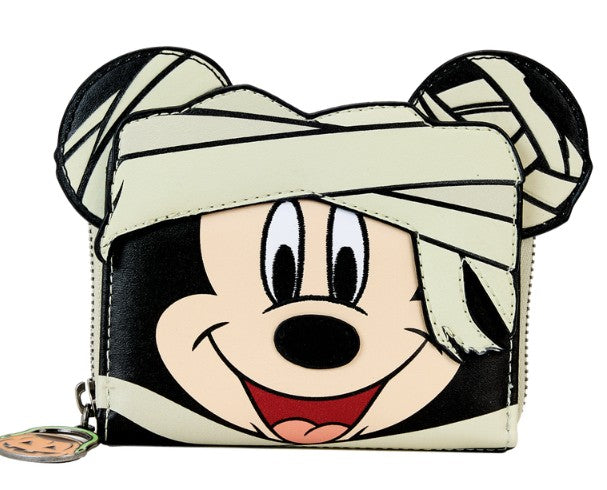 Mickey Mouse Mummy Cosplay Glow Zip Around Wallet - Loungefly