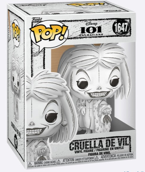 Cruella De Vil - #1647 - Funko Pop! - Sketched Deco - Disney - 101 Dalmatians