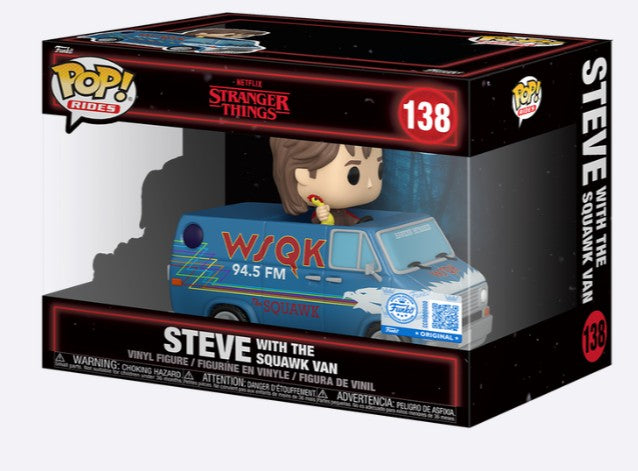 Steve with Squawk Van - #138 - Funko Pop! - Rides - Netflix - Stranger Things