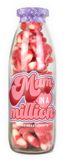 Strawberry Hearts - Mum In A Million - Sweet Bottle Treat Kitchen