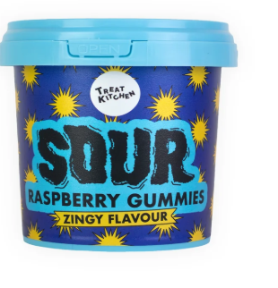 Sour Blue Raspberry Cubes Pot 150g - Treat Kitchen
