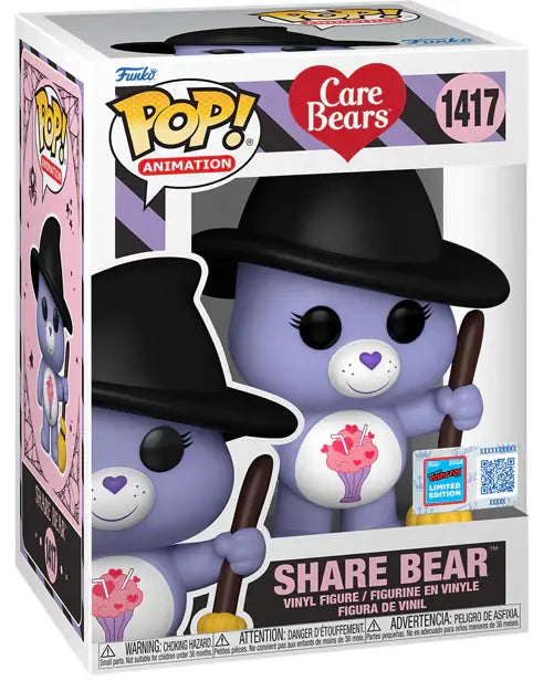 Share Bear - #1417 - Funko Pop! - Animation - Care Bears - NYCC 2024 Comic Con Exclusive