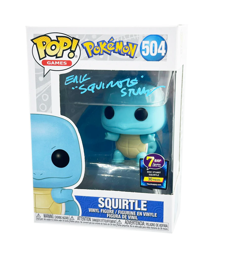 Squirtle - #504 - Funko Pop! - Animation - Games - Pokemon  - Signed By Eric Stuart - 7BAP 30 PCS