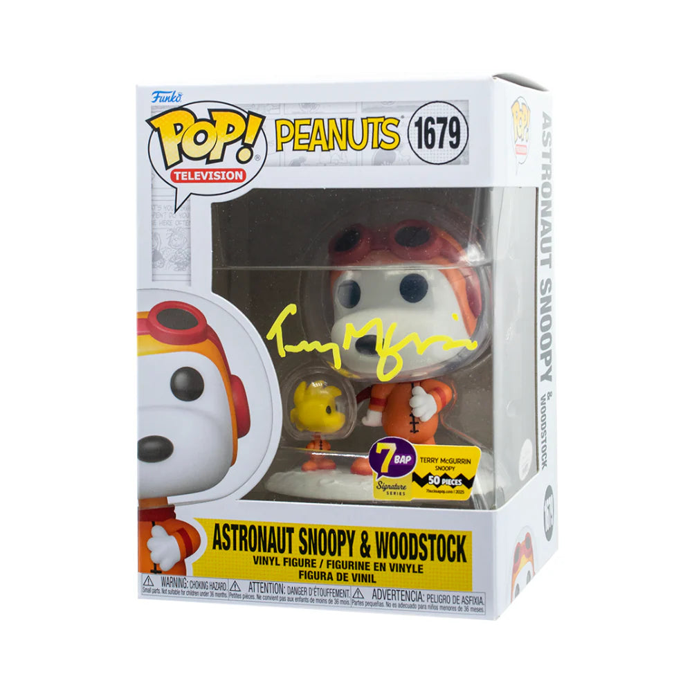 Astronaut Snoopy & Woodstock - #1679 - Funko Pop! - Television - Peanuts - Signed By Terry McGurrin - 7BAP 50 PCS