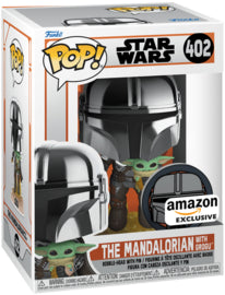The Mandalorian With Grogu - #402 - Funko Pop! - Star Wars - Amazon Exclusive