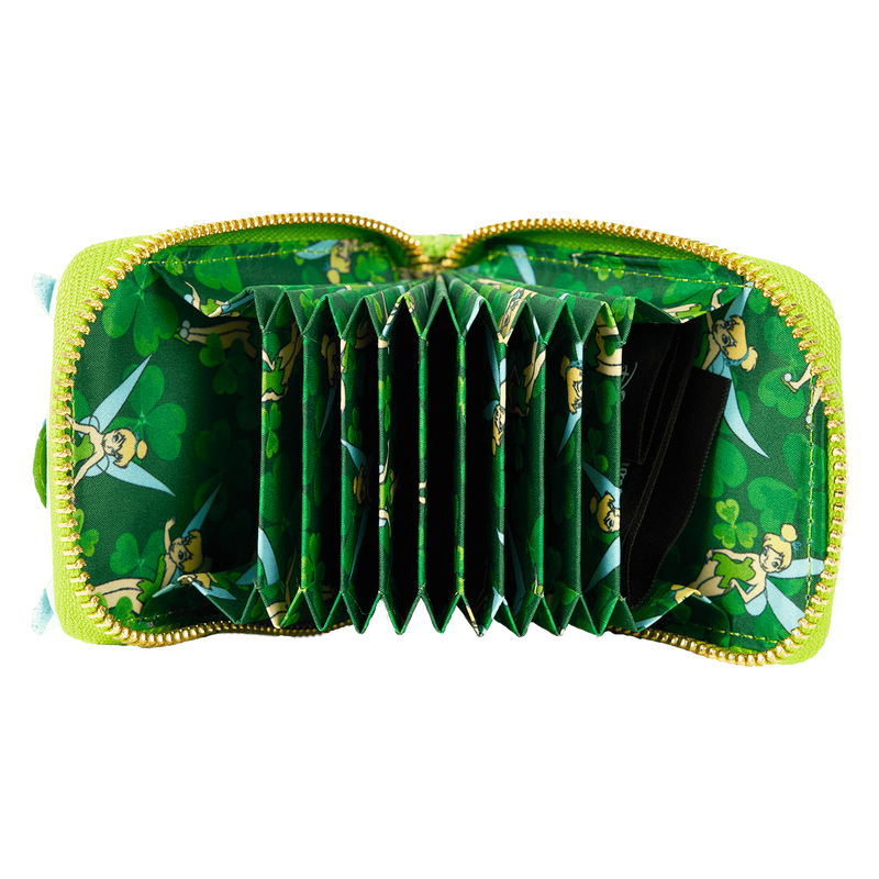 Peter Pan Tinker Bell Exclusive Clover Accordion Wallet - Loungefly