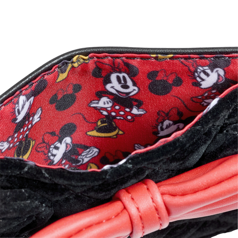 Minnie Mouse Quilted Velvet Cardholder - Loungefly