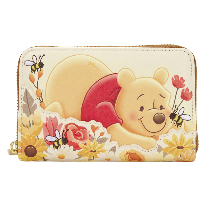 Winnie the Pooh Bees & Flowers Zip Around Wallet - Loungefly