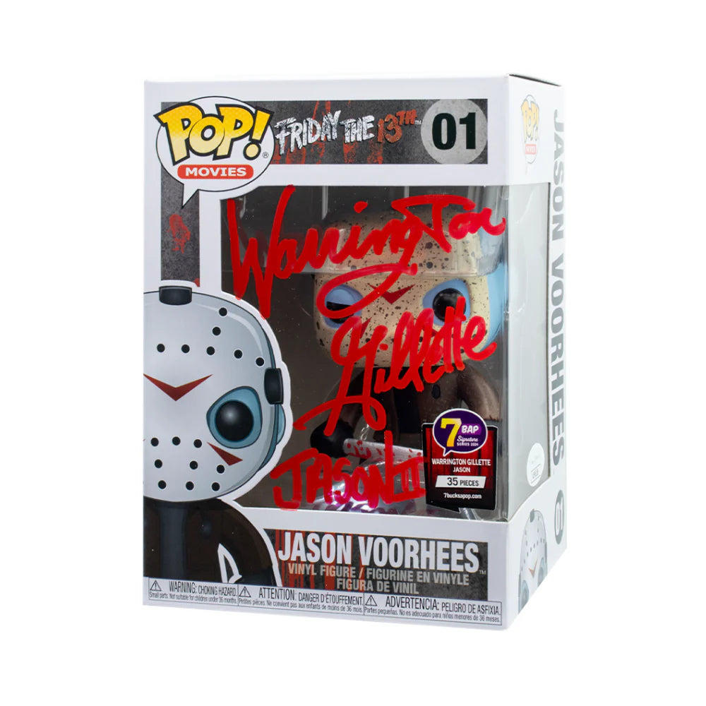 Jason Voorhees - #01 - Funko Pop! - Movies - Friday the 13th - Signed By Warrington Gillette- 7BAP 35 PCS