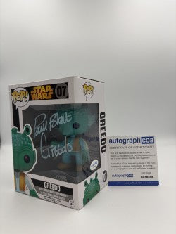 Greedo - #07 - Funko Pop! - Star Wars - Signed By Paul Blake - Certified Autographcoa