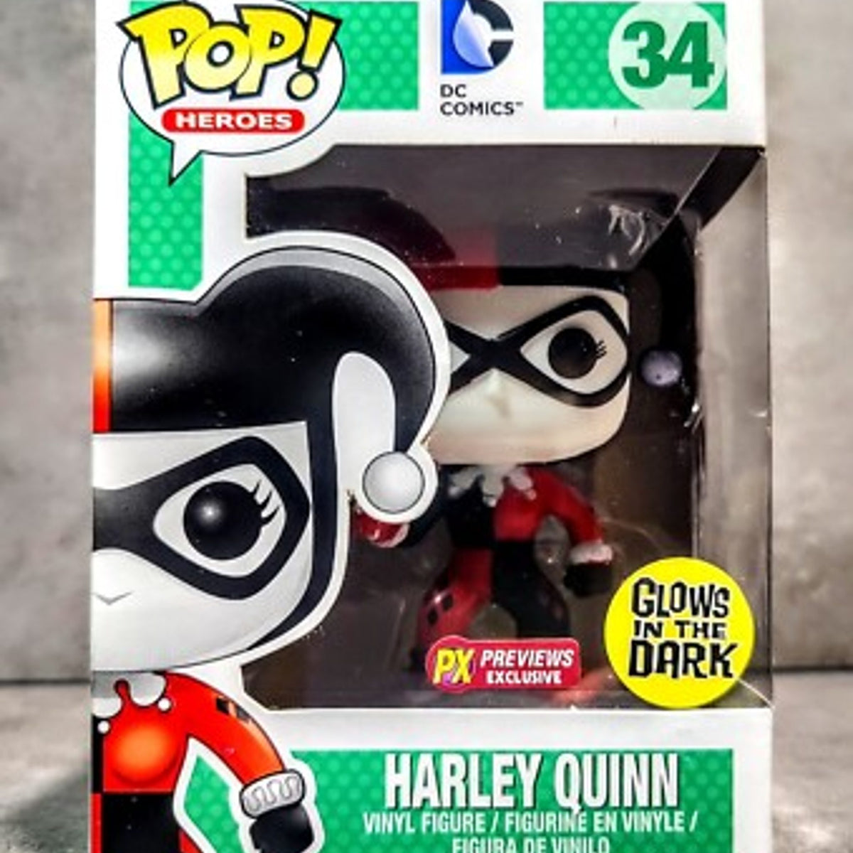 Pop! Vinyl Harley Quinn Glow In The Dark Figure - #34 - Funko POP! PX Previews Exclusive - GITD