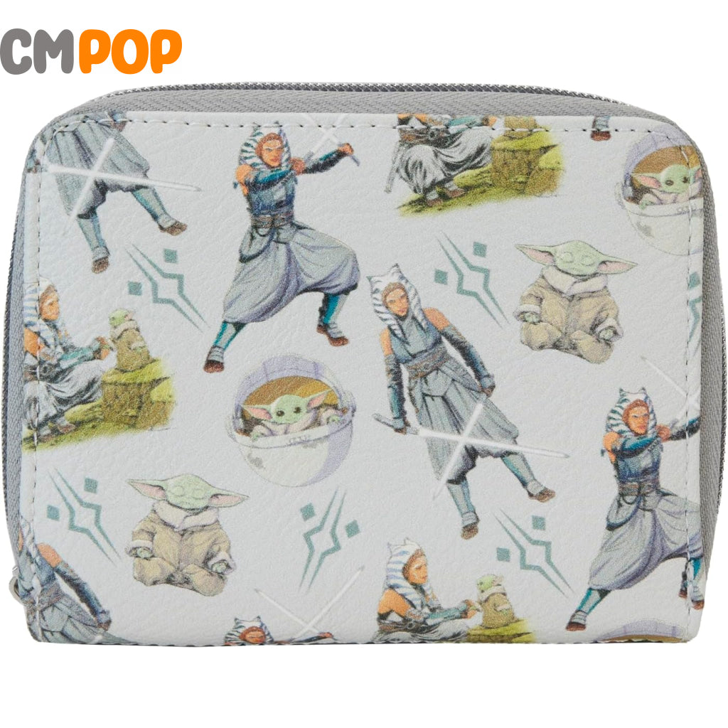 Ahsoka & Grogu AOP Star Wars Nylon Zip around Wallet - Loungefly Loungefly