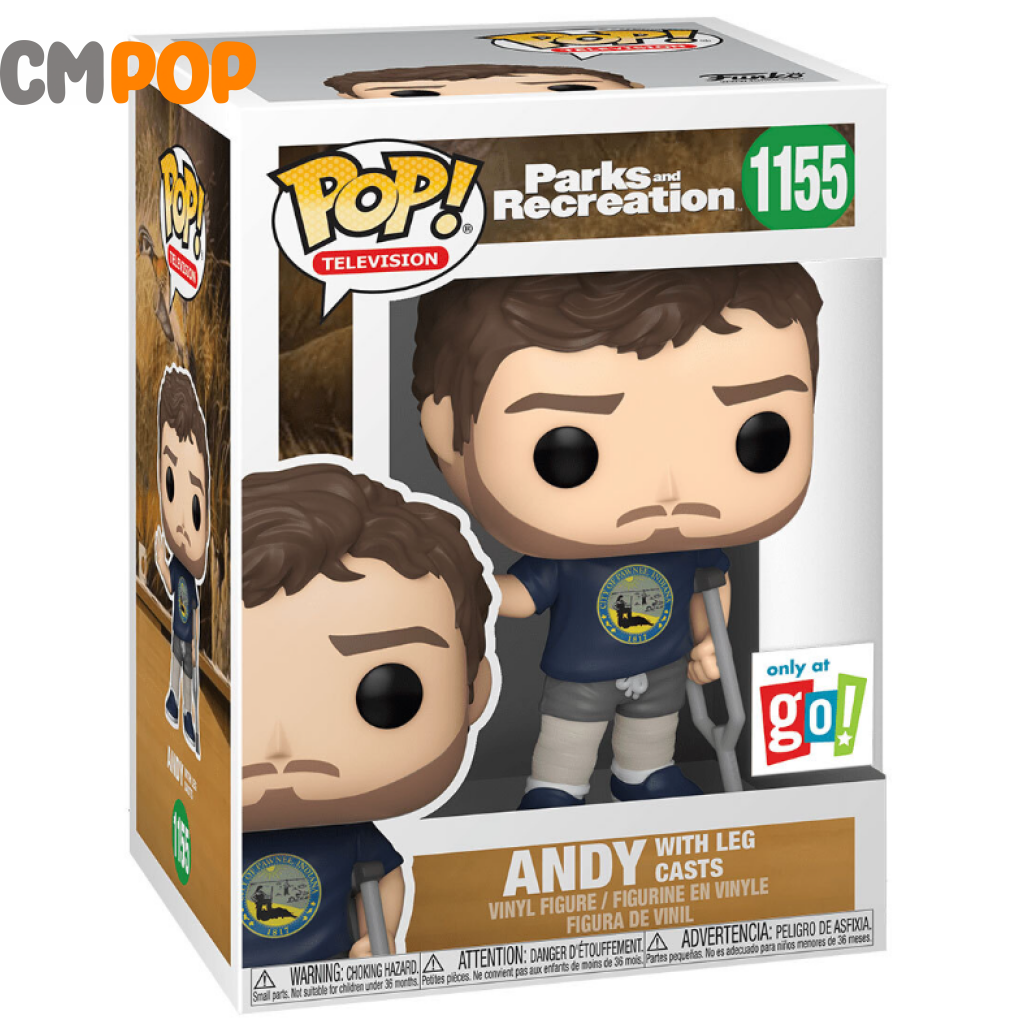 Andy With Leg Cast - #1155 Funko Pop! Parks And Rec Go Exclusive Pop