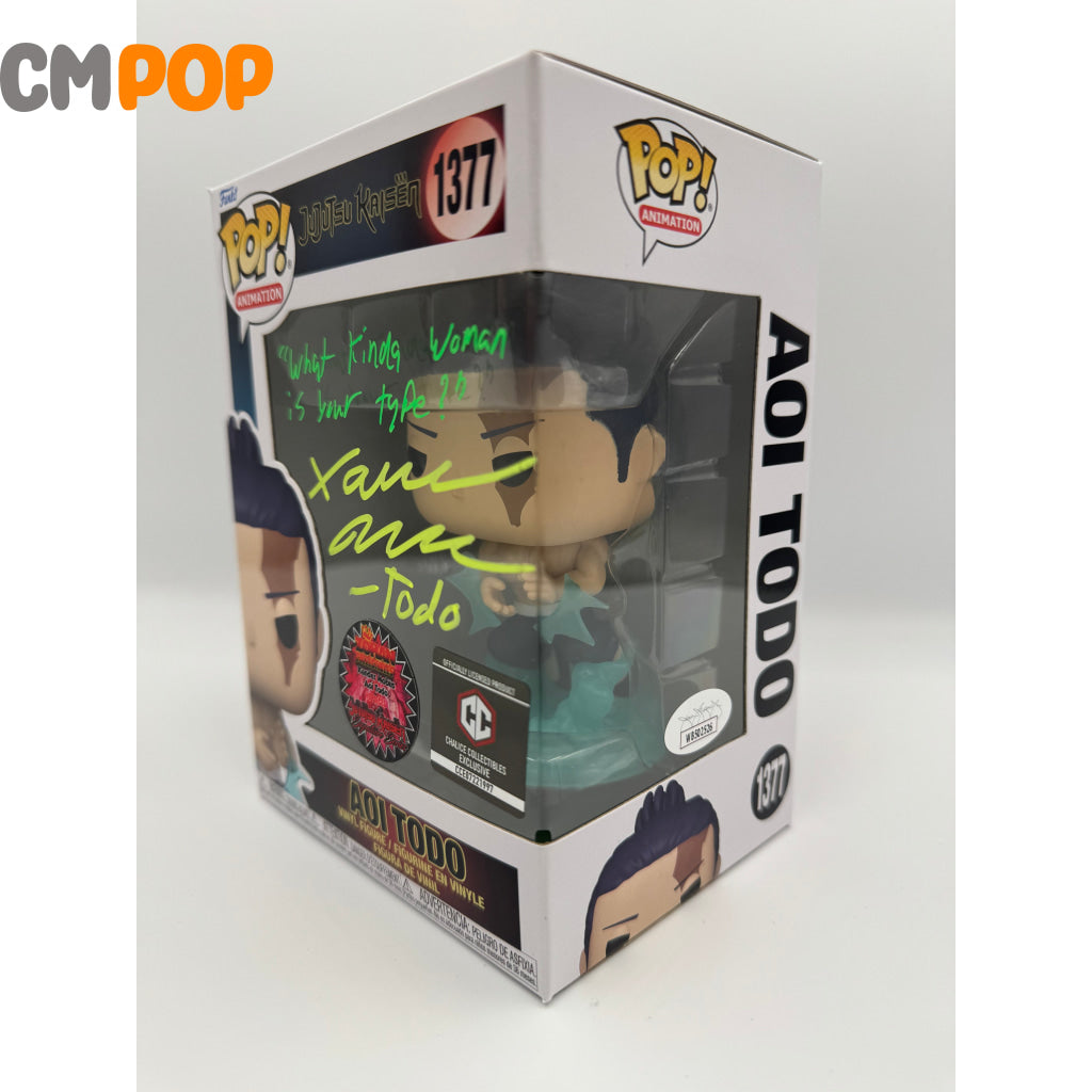 Aoi Todo - #1377 Funko Pop! Animation Jujutsu Kaisen Chalice Collectibles Exclusive Signed By