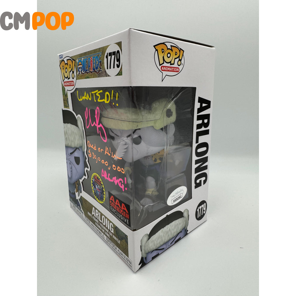 Arlong - #1779 Funko Pop! Animation One Piece Aaa Anime Exclusive Signed By Chris Rager Certified