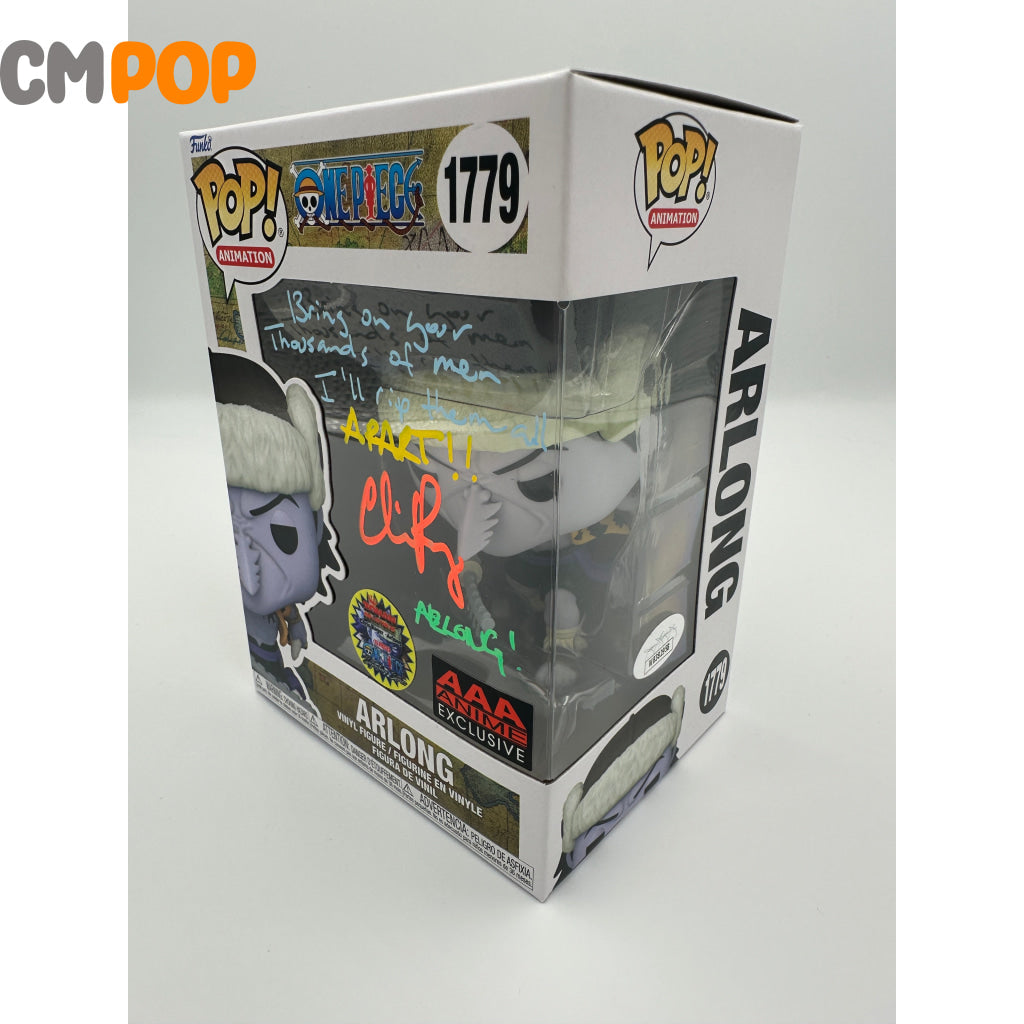 Arlong - #1779 Funko Pop! Animation One Piece Aaa Anime Exclusive Signed By Chris Rager Certified