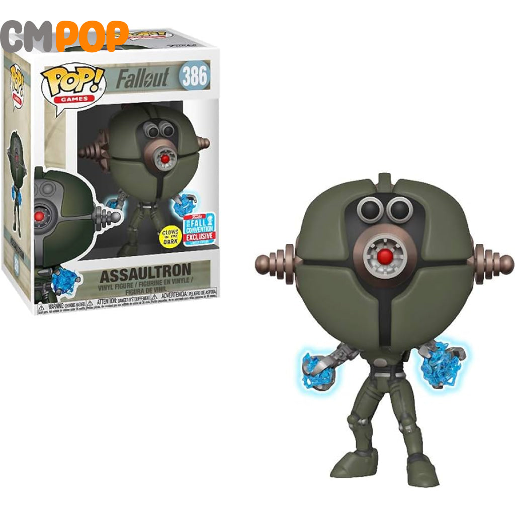 Assaultron - #386 Funko Pop! Fallout Glows In The Dark Nycc 2018 Limited Edition Pop