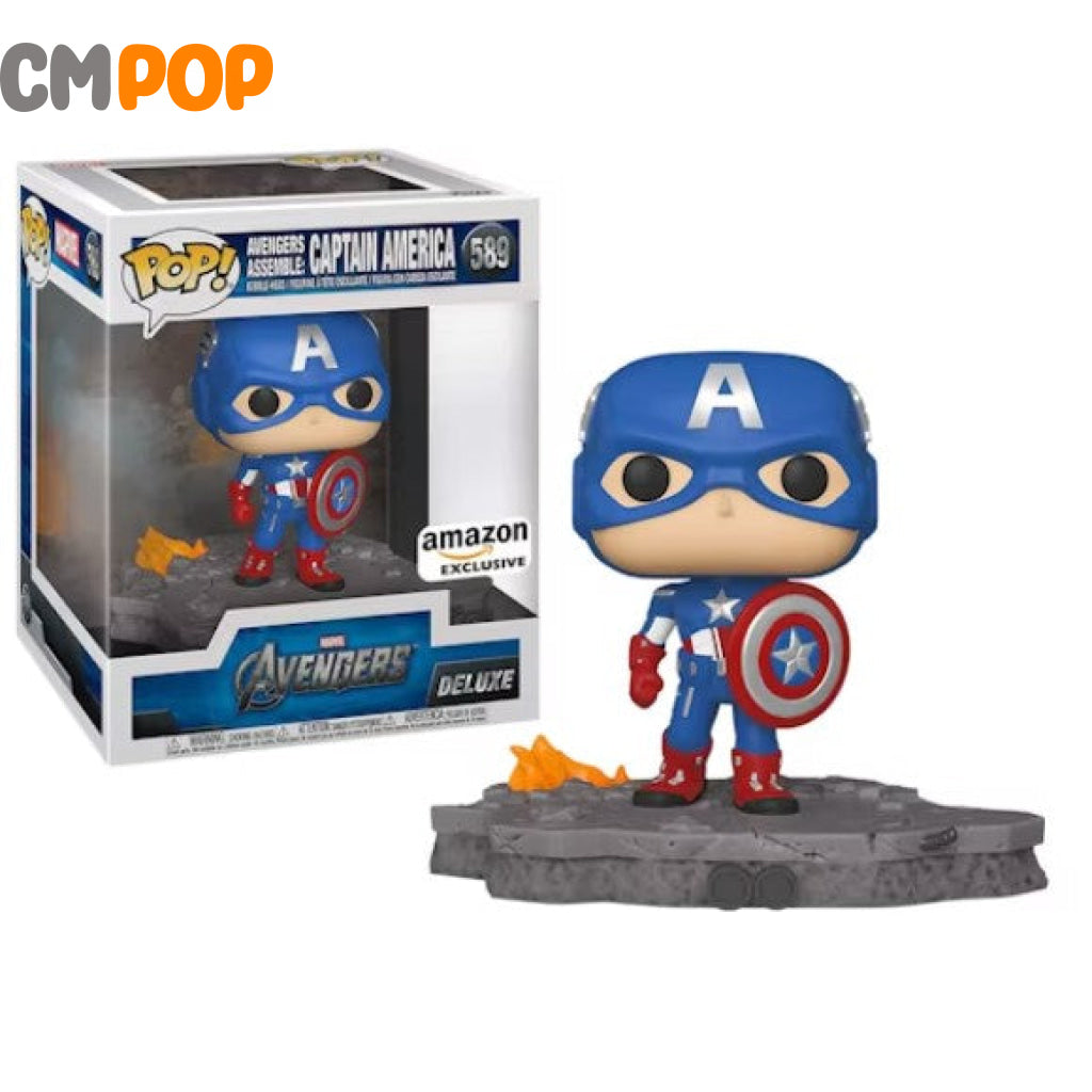 Avengers Assemble: Captain America - #589 Funko Pop! Marvel Deluxe Amazon Exclusive