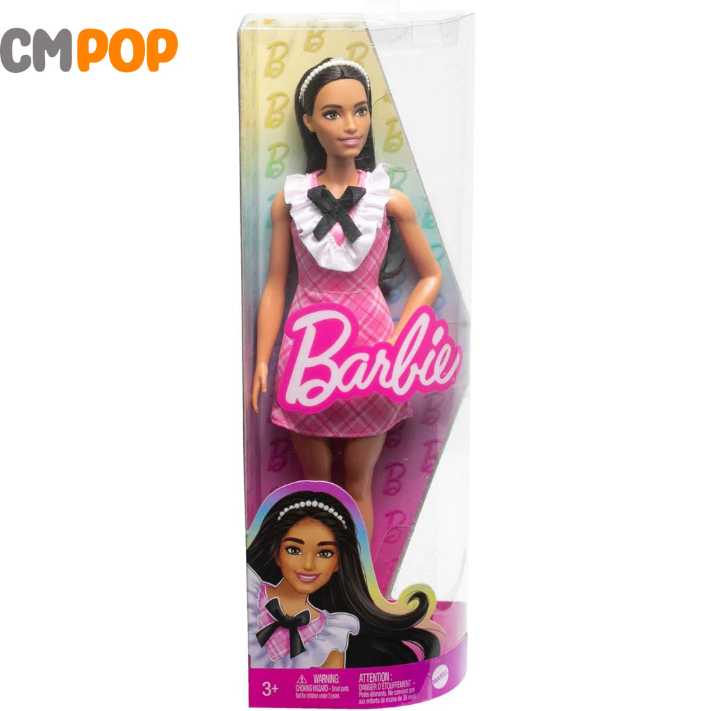 Barbie Fashionistas Doll 209 - Dark Hair & Pink Plaid Dress Toys & Games