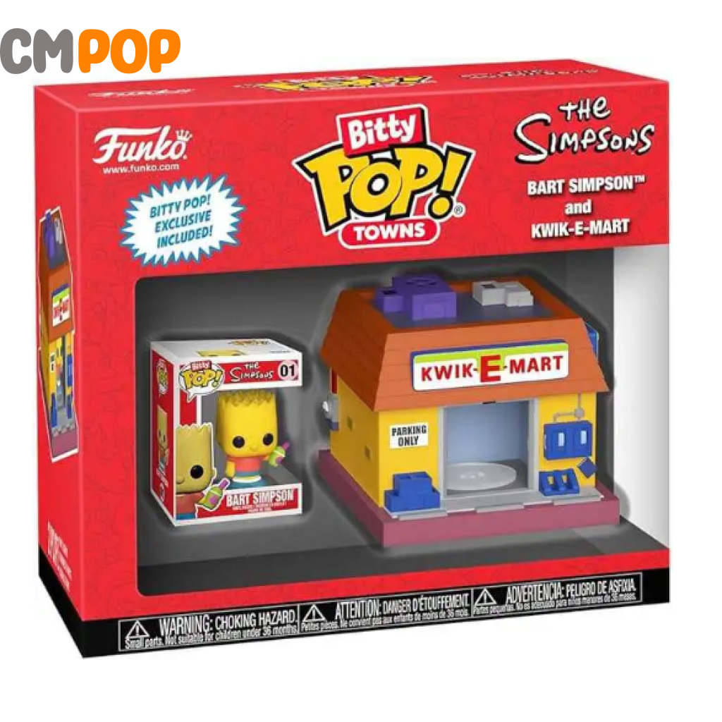 Bart Simpson And Kwik-E-Mart - Bitty Funko Pop! Simpsons Pop Town