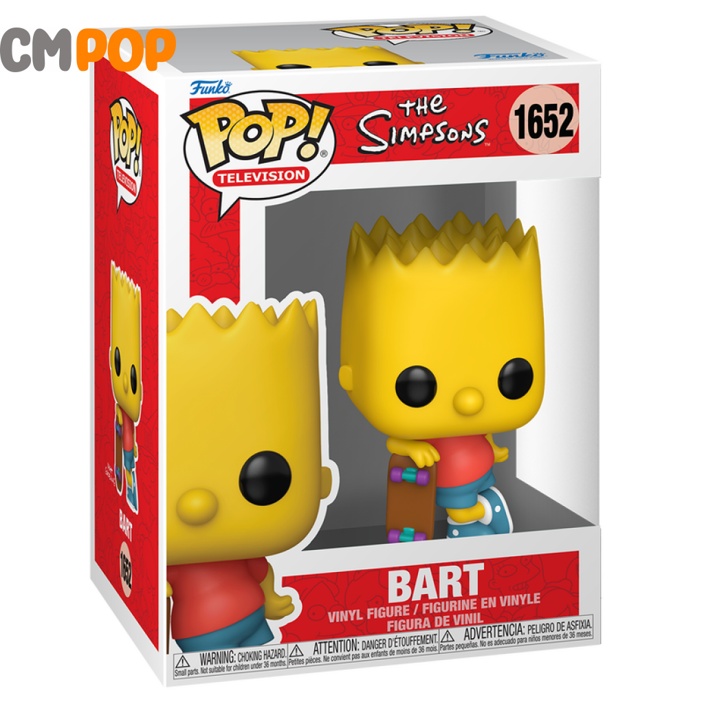 Bart With Skateboard - #1652 Funko Pop! Television The Simpsons Pop