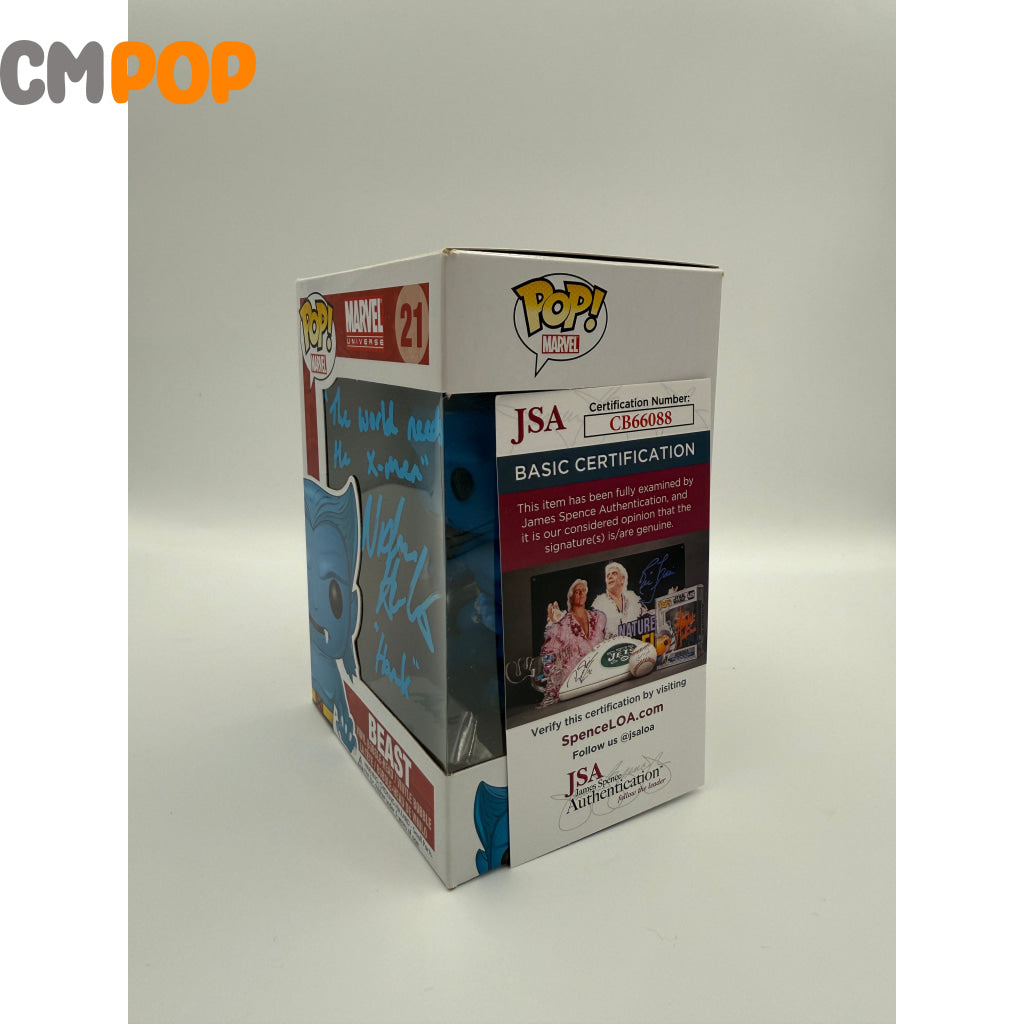 Beast - #21 - Funko Pop! - Marvel - Marvel Universe - Signed by Nicholas Hoult - Certified Pop! Funko Pop