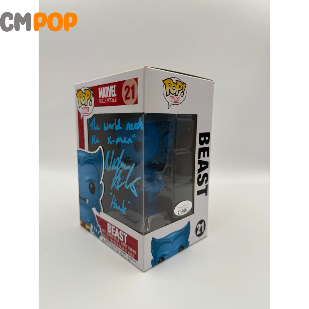 Beast - #21 - Funko Pop! - Marvel - Marvel Universe - Signed by Nicholas Hoult - Certified Pop! Funko Pop
