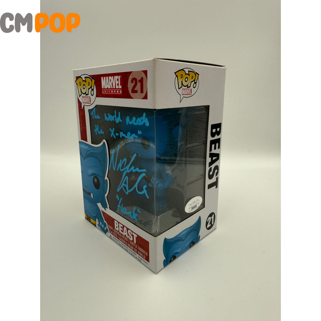 Beast - #21 - Funko Pop! - Marvel - Marvel Universe - Signed by Nicholas Hoult - Certified Pop! Funko Pop