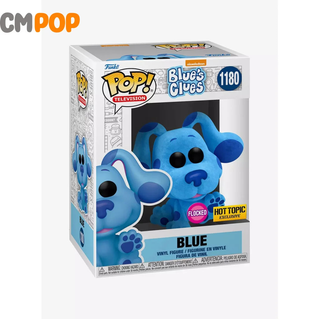 Blue - #1180 Funko Pop! Television Blues Clues Nickelodeon Flocked Hot Topic Exclusive Pop